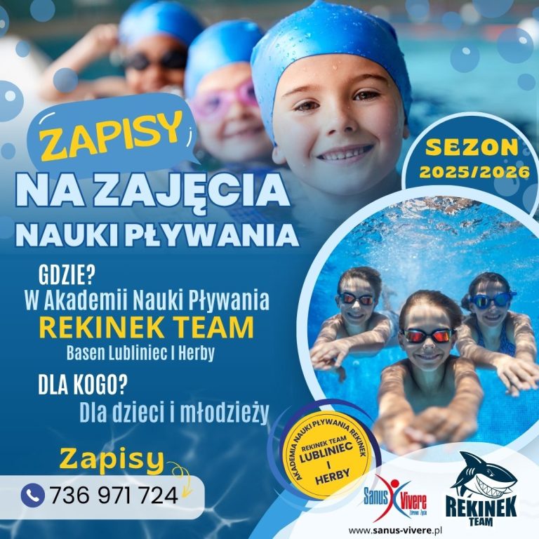Read more about the article Nauka pływania dla dzieci w Lublińcu – sezon 2025/2026 z Akademią REKINEK Team